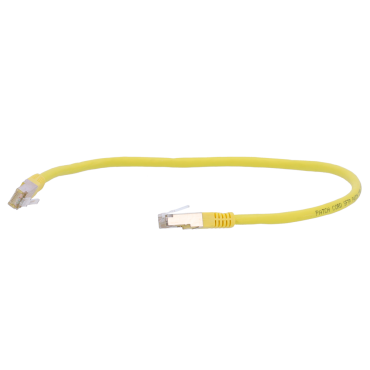 SFTP Cable - Ethernet - RJ45 Connectors - Category 6A - 0,5 m - Yellow color