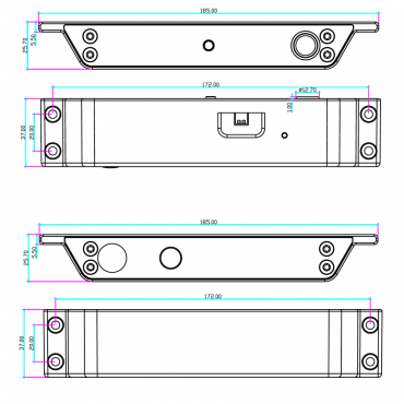 Electromechanical safety lock - Fail Safe (NC) opening mode - Holding force 1000 kg | Door sensor - Programmable self-closing - Selectable opening time - Stainless steel SUS304