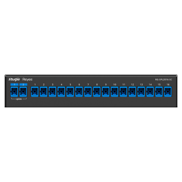 Reyee Passive Optical Splitter - Wavelength 1260 nm to 1650nm - Compatible with Ruijie/Reyee e-Lighten solution - 2 x SC uplink connectors - 16 x SC connectors for UNO's - Rackable and wall-mountable