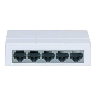 Branded Fast Ethernet Switch - 5 ports RJ45 - Speed 10/100Mbps - Enhanced buffering for video streaming - Plug and Play - Plastic Housing