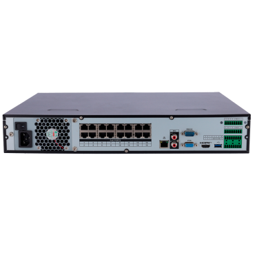 X-Security NVR - Maximum resolution 16 Megapixel - 16 CH | 16 PoE af/at ports - Compression H.265 / H.264 | 4 HDD - HDMI output 4K | Alarm Outputs - SMD, WizSense, SMD, WizSense and QuickPick