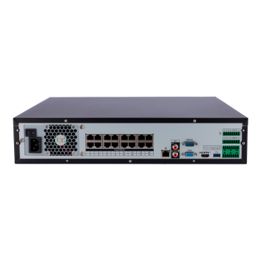X-Security NVR - Maximum resolution 16 Megapixel - 32 CH / 16 PoE af/at ports - Compression H.265 / H.264 | 8 HDD - HDMI output 4K | Alarm Outputs - SMD, WizSense, Metadata and QuickPick