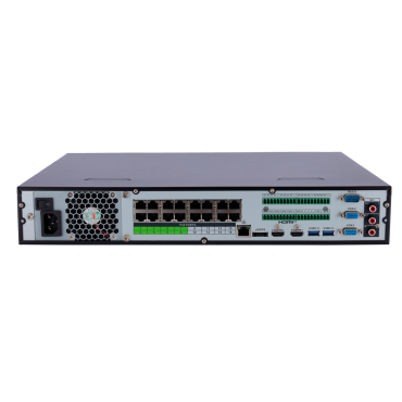 X-Security NVR - Maximum resolution 32 Megapixel - 64 CH / 16 PoE af/at ports - Compression H.265 / H.264 | 4 HDD - HDMI output 4K | Alarm Outputs - SMD, WizSense, Metadata and AcuPick