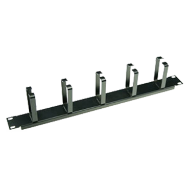 Cable organizer - Valid for 19" racks - Height 1U - Black colour - Simplifies cable installation
