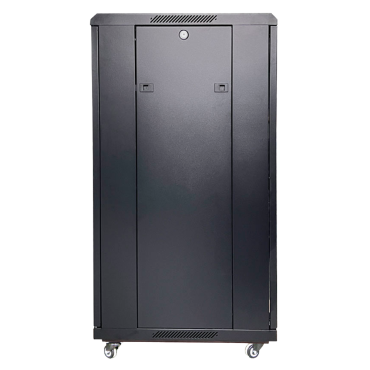 Rackvloerkast - Tot 22U rack van 19" - Tot 800 kg belasting - Met ventilatie en kabeldoorvoer - 2 ventilatoren, 2 trays en PDU's 6 stopcontacten - Gemonteerd geleverd