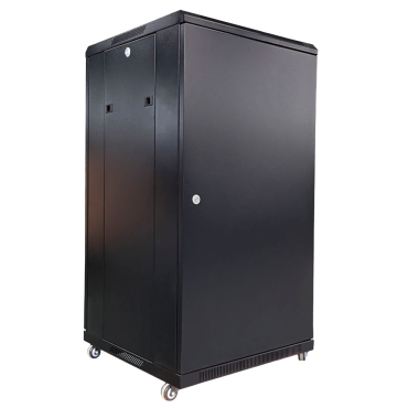 Rack floor cabinet - Up to 22U rack of 19" - Up to 800 kg load - With ventilation and cable passage - 2 fans, 2 trays and PDUs 6 sockets - Supplied assembled