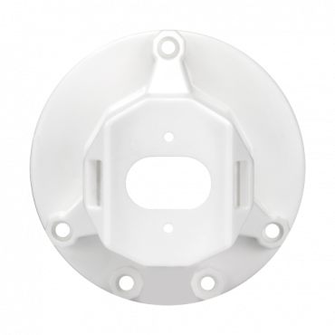 Ceiling bracket with double anchoring - Suitable for indoor and outdoor use - Base dimensions 101 (Ø) mm - Compatible with CBOX-STXX products - White colour
