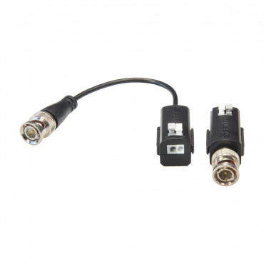 Passive twisted pair transceiver, Optimized for HDTVI and HDCVI, 1 channel video, Passive 2-pin connector, Range: 200 ~ 400m, 2 units