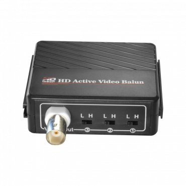 Active transceiver - Optimized for HDTVI / HDCVI / AHD - 1 video channel - BNC/UTP 4 pins - Range: 400 ~ 700 m - Receiver / Compatible with BA615A-TX