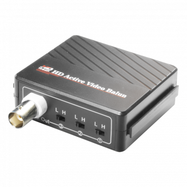 Actieve zender/ontvanger - Geoptimaliseerd voor HDTVI / HDCVI / AHD - 1 videokanaal - BNC / UTP 4-pins - Bereik: 400 ~ 700 m - Ontvanger / Compatibel met BA615A-TX