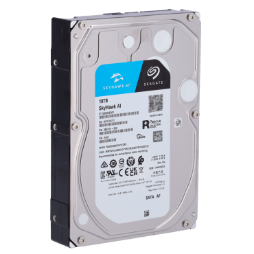 Seagate Skyhawk Hard Drive - Capacity 10 TB - SATA interface 6 GB/s - Up to 32 transmissions of artificial intelligence - Model ST10000VE0001 - Network Video Recorder (NVR) Special