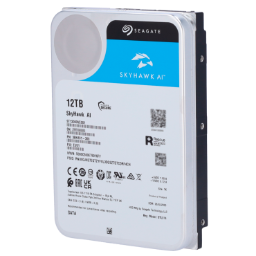 Seagate Skyhawk Hard Drive - Capacity 12 TB - SATA interface 6 GB/s - Up to 32 transmissions of artificial intelligence - Model ST12000VE001 - Network Video Recorder (NVR) Special