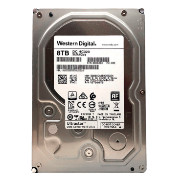 Western Digital Hard Disk Drive - Capacity 8 TB - SATA interface 6 GB/s - Model HUS728T8TALE6L4  - Designed for 24/7/365 - For high capacity servers