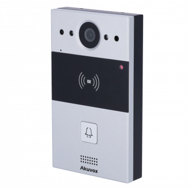 Surface-mounted anti-vandalism IP video door entry system - 2MP camera | Crystal clear two-way audio - Opening with MF and EM cards and NFC | 2 relays - TCP/IP, PoE, SIP Standard - Maintenance via Cloud