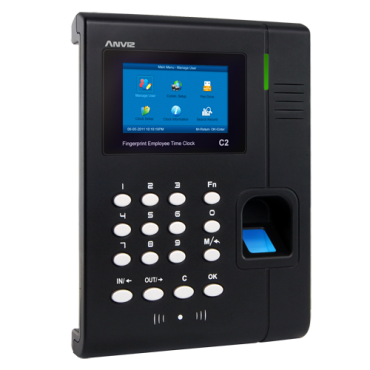 Anviz Time & Attendance Terminal - Fingerprints, EM card and keypad - 3000 recordings / 100000 records - TCP/IP, USB, USB Flash - 8 Time & Attendance control modes - Anviz CrossChex Software