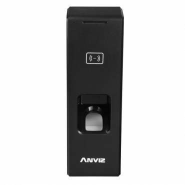 ANVIZ autonomous biometric reader - Fingerprints and RFID - 3,000 recordings / 50,000 records - TCP / IP, WiFi, Bluetooth, RS485, miniUSB, Wiegand 26 - Integrated controller - IP65