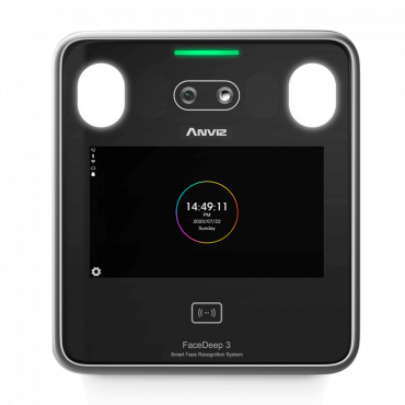 FACEDEEP3: Anviz Access Control and Time & Attendance - Mask Detection - Identification by face, card and pin - 6.000 Users, 100.000 Registers - 8 presence modes | Integrated controller - CrossChex software
