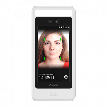 FACEDEEP5: Anviz Access Control and Time & Attendance - Mask Detection - Identification by face, card and pin - 50.000 Users, 100.000 Registers - 10 presence modes | Integrated controller - CrossChex Software : Suitable for outdoor use IP65