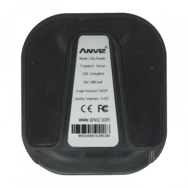 ANVIZ biometric reader, Fingerprints, Reliable and quick recording, MiniUSB communication, Plug & Play, Recording time < 20 ms 