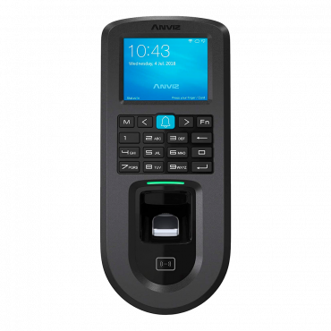 ANVIZ autonomous biometric reader - Fingerprints, RFID and keypad - 3000 recordings / 100000 records - TCP/IP, RS485, miniUSB, Wiegand 26 - Integrated controller / PoE - Free Cloudclocking Software