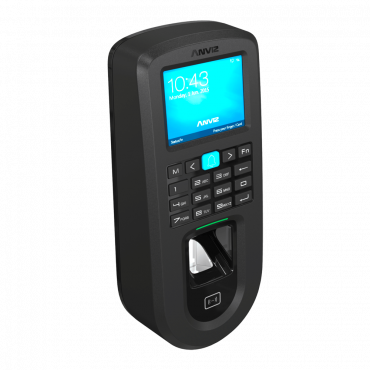 ANVIZ autonomous biometric reader - Fingerprints, RFID and keypad - 3000 recordings / 100000 records - TCP/IP, RS485, miniUSB, Wiegand 26 - Integrated controller / PoE - Free Cloudclocking Software