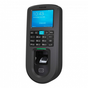 ANVIZ autonomous biometric reader - Fingerprints, RFID and keypad - 3000 recordings / 100000 records - TCP/IP, RS485, miniUSB, Wiegand 26 - Integrated controller / PoE - Free Cloudclocking Software