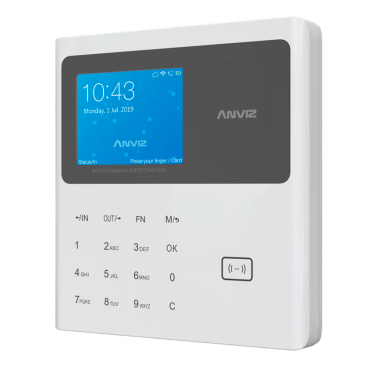 ANVIZ Time & Attendance Terminal - EM card and PIN - 10.000 users | 100.000 records - TCP/IP and USB - 8 Time and attendance modes - CrossChex software