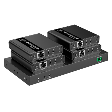 Splitter-Extensor HDMI1x4 | 1 transmitter / 4 receivers | Resolution up to 4K@30Hz | Transmission distance up to 70m | About UTP cable CAT6/6A/7 | Control RS232