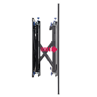 B-TECH Narrow Video Wall Bracket | Wall or tube mounting | Metallic structure