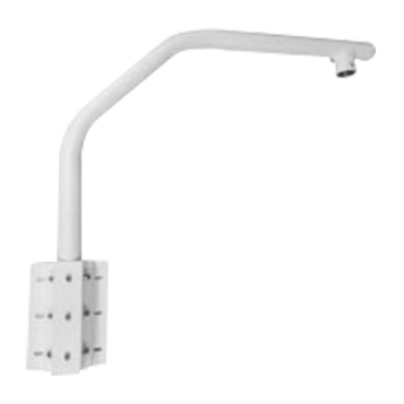 Swan bracket - For speed domes - Suitable for outdoor use - White color - Cable pass