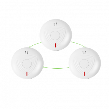 Stand-alone onderling verbonden rookmelder ANKA - Maakt het mogelijk meerdere melders via RF te verbinden - Levensduur batterij 10 jaar - Alarmindicatielampje - Alarm 85 dB op 3m - Gecertificeerd EN 14604:2005
