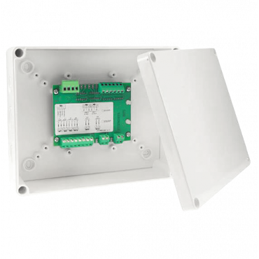 Advanced Analog Module - 4 supervised inputs and 4 relay outputs - Built-in short-circuit isolator - Compatible with Argus Vega protocol - Conductor cable up to 2.5mm2 - Certificate EN54-17