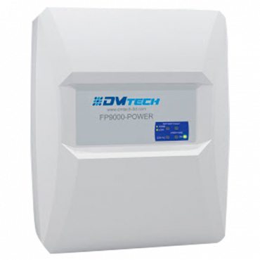 DMT-FP9000P: DMTech Power Supply Panel - Certificate EN54-4 - Output current 2A - Up to 3.5A for 15 minutes - Auxiliary output for fault condition - Capacity for 2 12V batteries