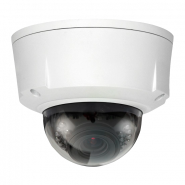 5 MP Branded IP Camera - 1/2.5" Progressive Scan CMOS - Compression H.264/MJPEG - Motorized lens 4~9mm / Audio / Alarm - IP66 / IK10 / SD / PoE.af - WEB, DSS/PSS, Smartphone and NVR