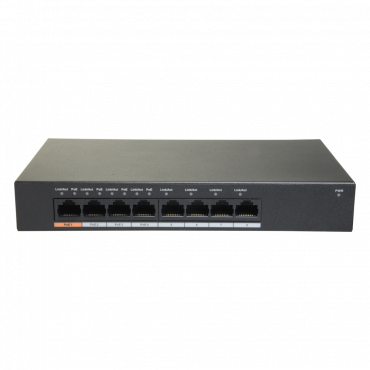 PFS3008-8GT-60: Branded PoE Switch - 8 GigaBit ports (4 PoE ports) - Speed 10/100/1000Mbps - 60W port 1 (Hi-PoE)/ 30W port 2-4 (PoE+/PoE) - MAC auto learning, Capacity up to 8K in Mac addresses - Hi-PoE / IEEE802.3at (PoE+) / af (PoE+)