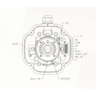 Camsec - 5MP IP vandal dome - 3~10.5 mm Lens - PoE Support - ONVIF Compliant - IP66 - SD card recording