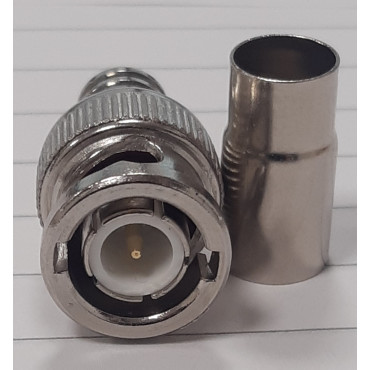 Connector - BNC for crimp - Compatible with RG58 - 25 mm (D) - 10 mm (W) - 5 g