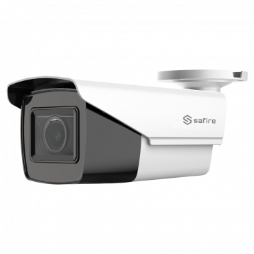 Bullet Camera 4N1 Safire ECO Range - 5 MP High Performance CMOS - 2,7 ~ 13,5 mm gemotoriseerde lens - Smart IR Matrix LED's Bereik 40 m - Power over Coax (PoC) - Weerbestendig IP67