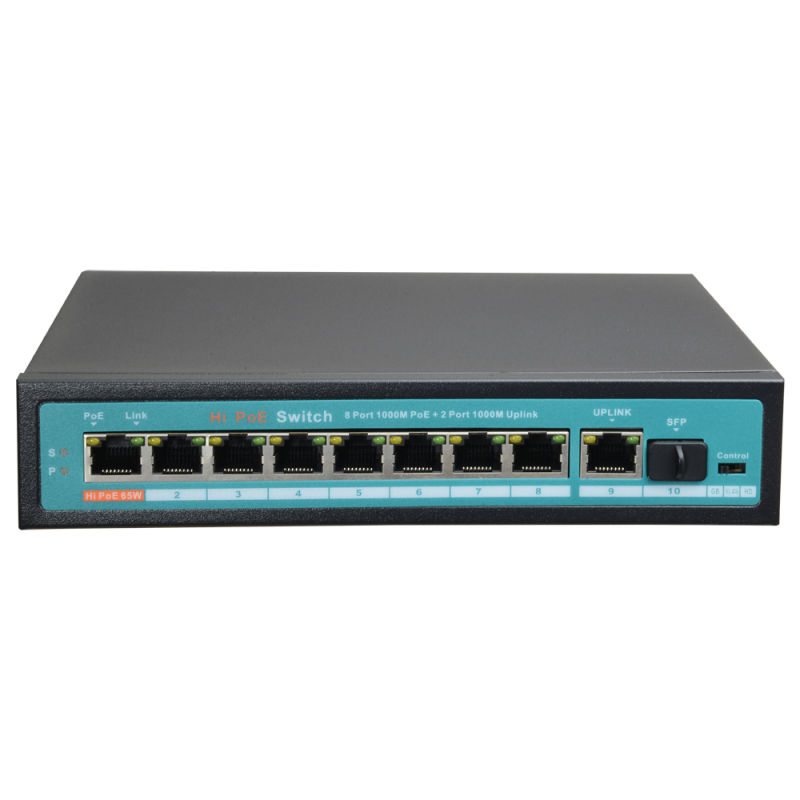 HIKVISION 8 PORT POE Switch - 1UpLink