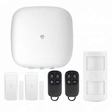 Alarm and Smart Home System - Panel with Wifi module and GSM / GPRS - Sending push notifications and call - 1 Volumetric PIR detector - 2 Magnetic door/window contacts - 2 remote controls