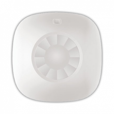 PIR detector for ceiling - Wireless - Internal antenna - Low battery LED indicator - Detection 360º, without blind angles - Power supply 2 AA batteries 1.5 V LR6