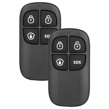 RC-80: 2 Multi-function remote(s) - Wireless - Arming, silent arming and partial arming - Disarmed - SOS button (panic) - Led indicator