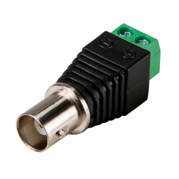 Connector - BNC female - Output +/ of 2 terminals - 40 mm (D) - 14 mm (W) - 5 g