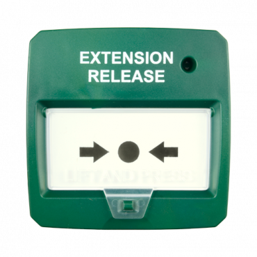 Reset button - Special for fire extinguishing panel - Manual extinction - Led indicator - Surface installation - Reset by hand or by key