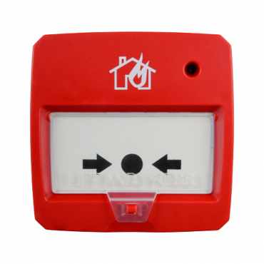 Conventional resettable push button - Certificate EN54 - Led indicator - Surface installation - Reset by hand or by key