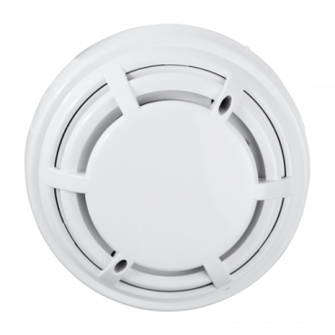 Conventional optical fire detector - EN54 part 7 certified - Dual alarm LEDs for viewing from anywhere - Made of ABS material with heat resistance - Does not include base - Compatible with V2 bases