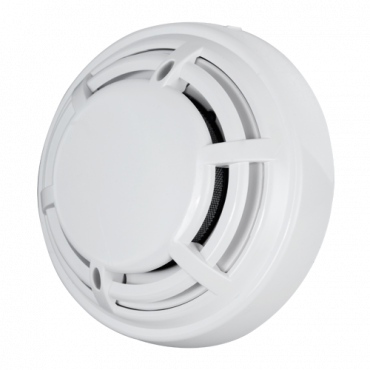 Conventional optical fire detector - EN54 part 7 certified - Dual alarm LEDs for viewing from anywhere - Made of ABS material with heat resistance - Does not include base - Compatible with V2 bases