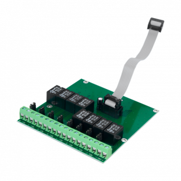 DMTECH Conventional Relay Module - 8 relay outputs - Up to 3A/125VAC or 3A/30VDC - Centrally powered - Compatible with DMTECH fire panels