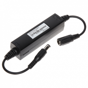 Power supply isolator - Optimised for HDCVI video - Installation in power cable - Cable 50 mm long - Passive element - Up to 400mA output