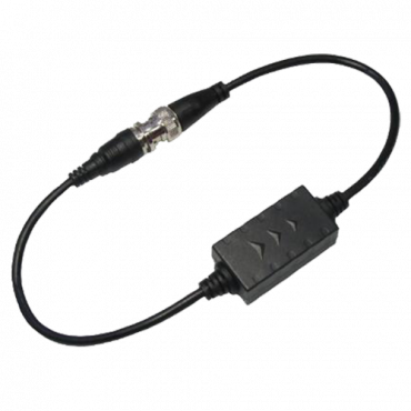 Power supply isolator - Optimised for HDCVI video - Installation on coaxial cable - Cable 400 mm long - Passive element - Frequency response 0-65MHz